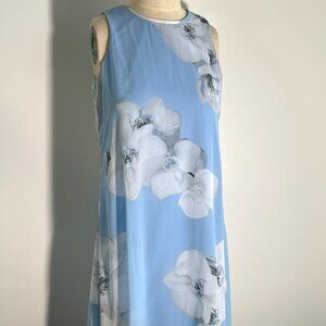 Blue and white flower Dress Calvin Klein